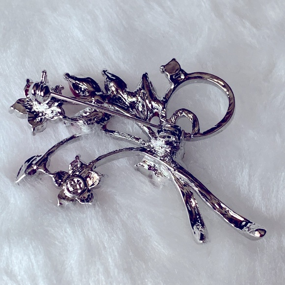 💝 Vintage Rhinestone Flower Brooch - Picture 3 of 5